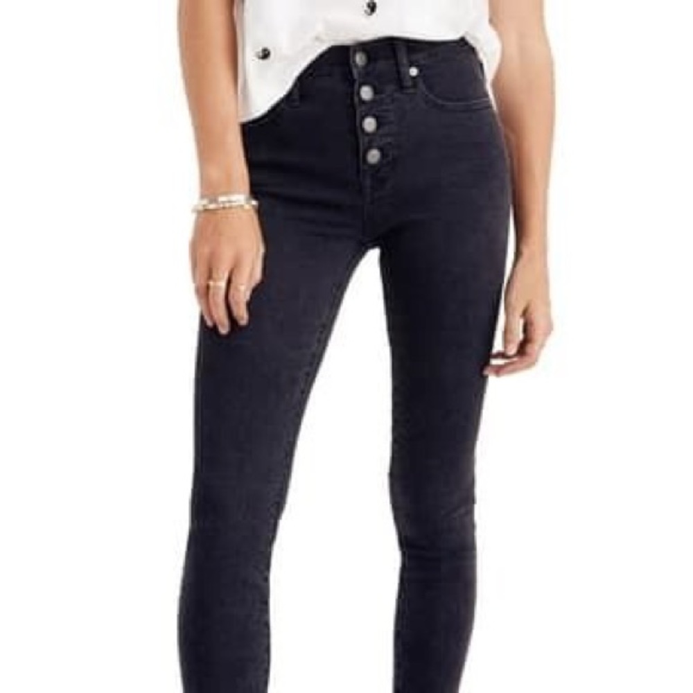 Madewell black wash high waisted jeans size 23